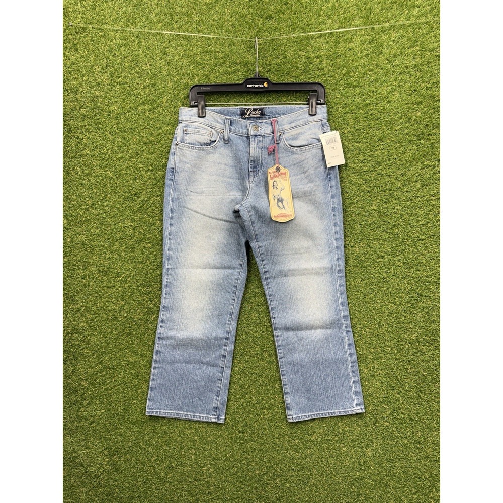 Lucky Brand Jeans Womens 6/28 Easy Rider Crop Medium Wash Denim y2k NWT